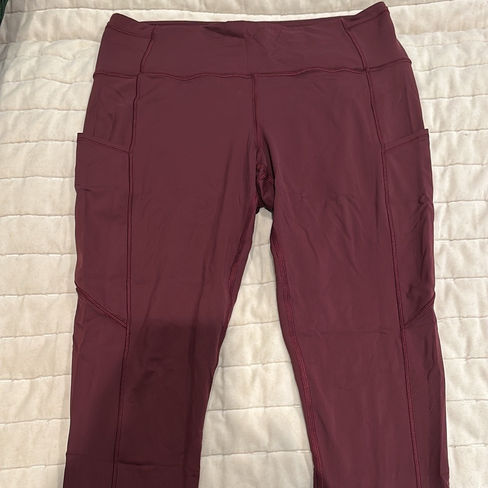 Lululemon Athletica Burgundy Leggings